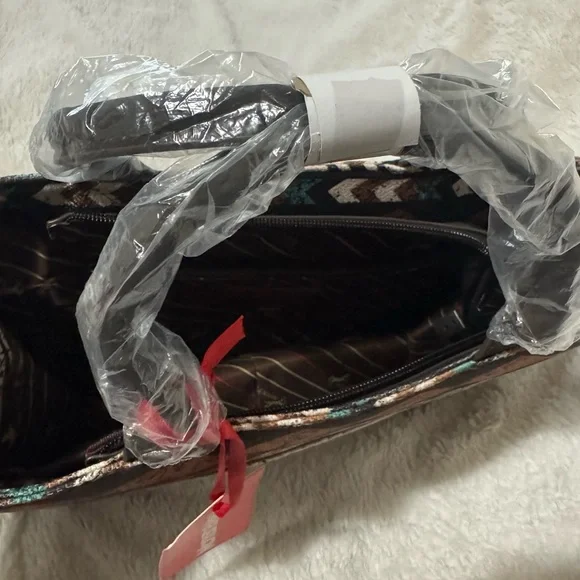 Montana West Geometric Brown and Black Tote - Picture 7 of 7